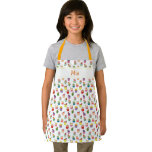 Custom Name and Cupcake Print Apron for Kids Custom Name and Cupcake Print Apron for Kids