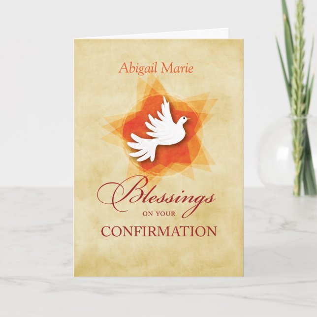 Custom Name and Date, Confirmation Congratulations Card (Front)