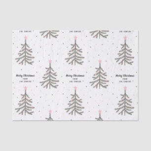 Custom Name and Greeting Christmas Tissue Paper