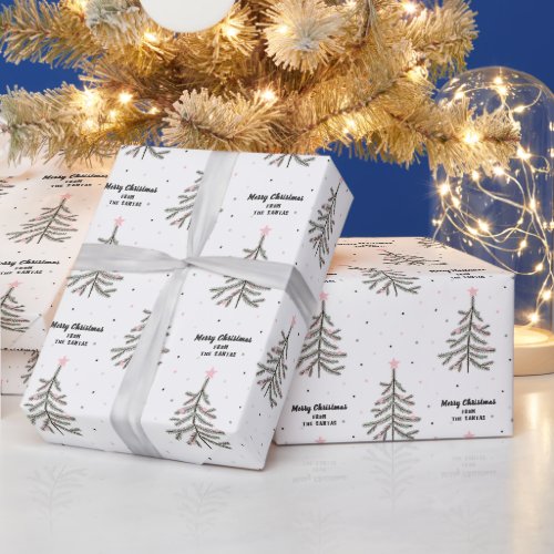 Custom Name and Greeting Christmas Wrapping Paper