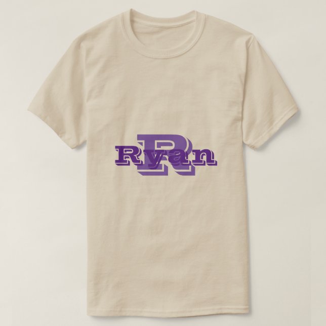 Custom Name And Initial Men's T-Shirts (Design Front)