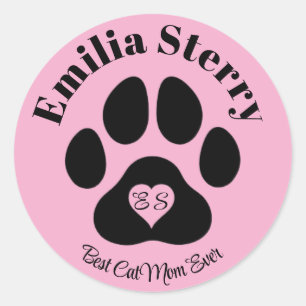 Custom Name And Initials Stickers For Pet Lovers