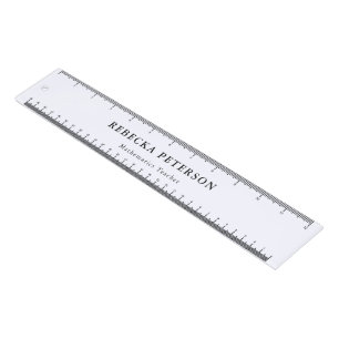 Custom Name and Job Title 12″ Transparent Clear Ruler