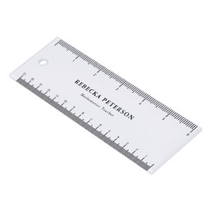 Custom Name and Job Title 6 Inch Transparent Clear Ruler