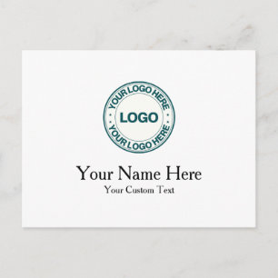 Custom Name and Logo Announcement Postcard