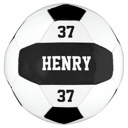 Custom Name and Number Cool Modern Personalized Soccer Ball