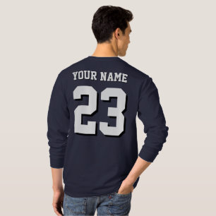 Custom Name and Number Jersey Sports T-Shirt