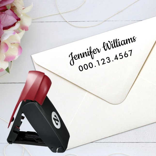 Custom Name And Phone Number Pocket Stamp (Creator Uploaded)
