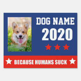 Custom Name and Photo Dogs 2020 Yard sign