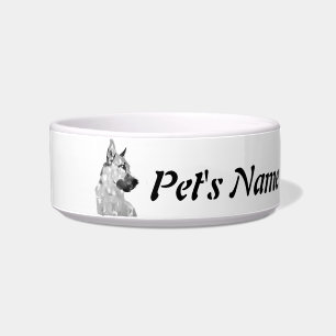 Custom Name and Photo German Shepherd Pet, Dog Bowl