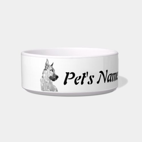 Custom Name and Photo German Shepherd Pet Dog Bowl