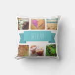 Custom Name And Photo Instagram Throw Pillow at Zazzle