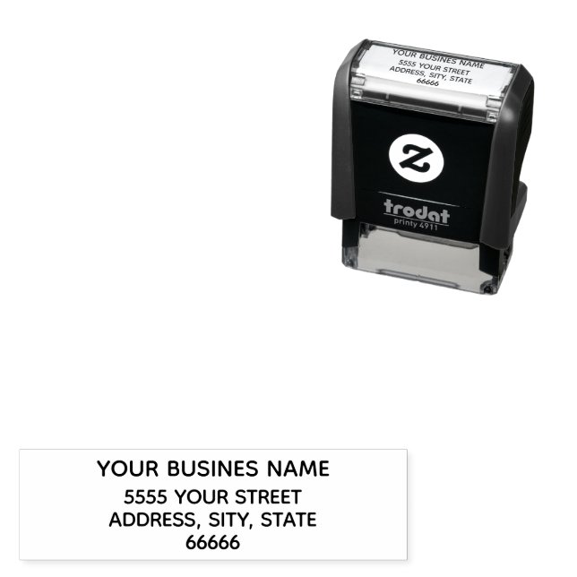 Custom Name and Return Address Self-inking Stamp (In Situ)