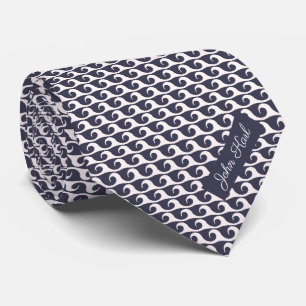 Custom Name and Text Nautical Neck Tie