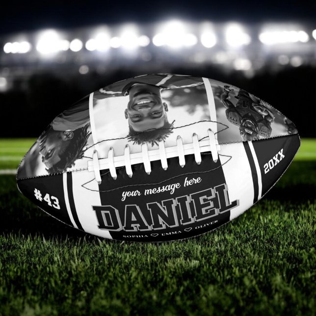 Custom Name and Text Photo Keepsake Gift Football (Creator Uploaded)