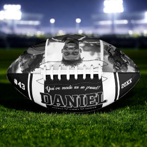 Custom Name and Text Photo Keepsake Gift Football