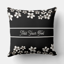 Custom Name And White Flower