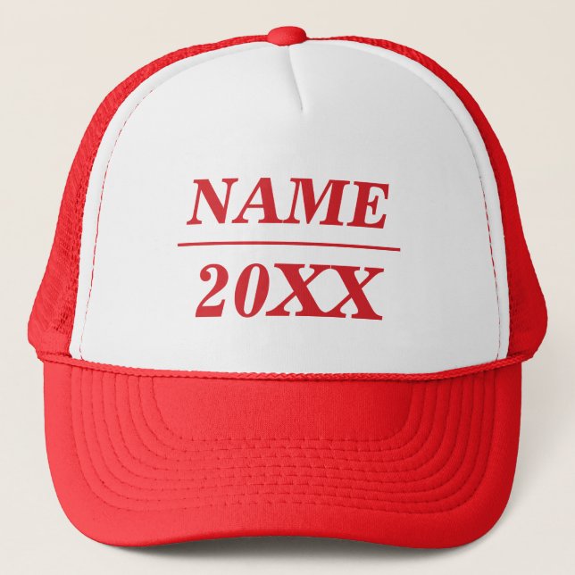 Custom Name and Year Election Support Trucker Hat (Front)