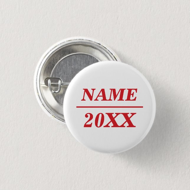 Custom Name and Year Election Support White Button (Front & Back)