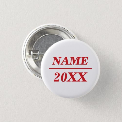Custom Name and Year Election Support White Button