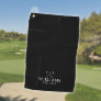 Custom Name And Year Golf Clubs Black And White Golf Towel