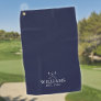 Custom Name And Year Golf Clubs Navy Blue Golf Towel