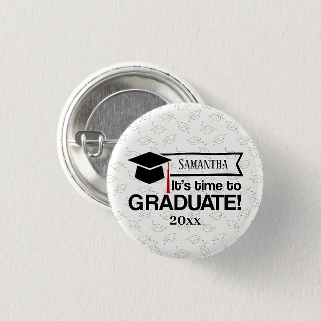 Custom Name and Year Graduation Gift Button (Front & Back)