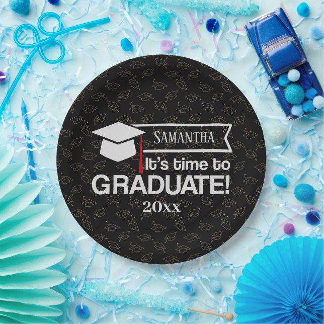Custom Name and Year Graduation Gift Paper Plates (Party)