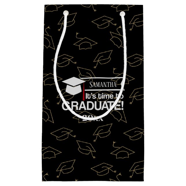 Custom Name and Year Graduation Small Gift Bag (Front)