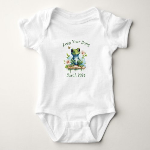 Custom Name and Year Leap Year Baby Bodysuit