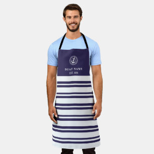 Custom Name and Year Nautical  Apron