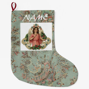 CUSTOM NAME ANGEL Christmas Stocking