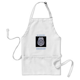 Custom Name, Anniversary with Police Department Adult Apron