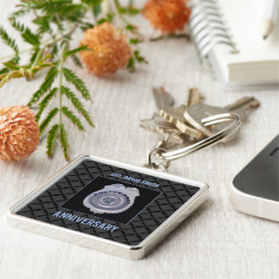 Custom Name, Anniversary with Police Department Keychain