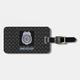 Custom Name, Anniversary with Police Department Luggage Tag