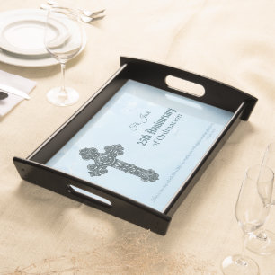 Custom Name & Anniversary Year Ordination, Priest Serving Tray