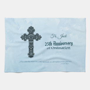 Custom Name & Anniversary Year Ordination, Priest Towel