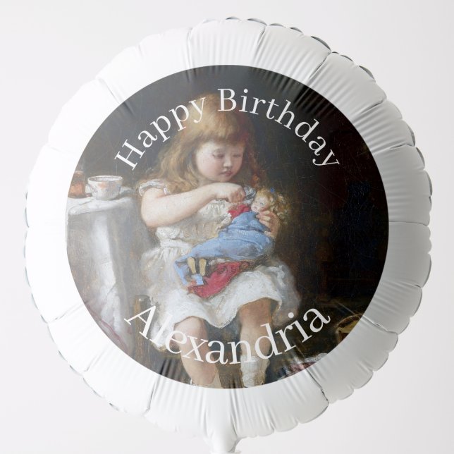 Custom Name Anxious little mother  Balloon (Front)
