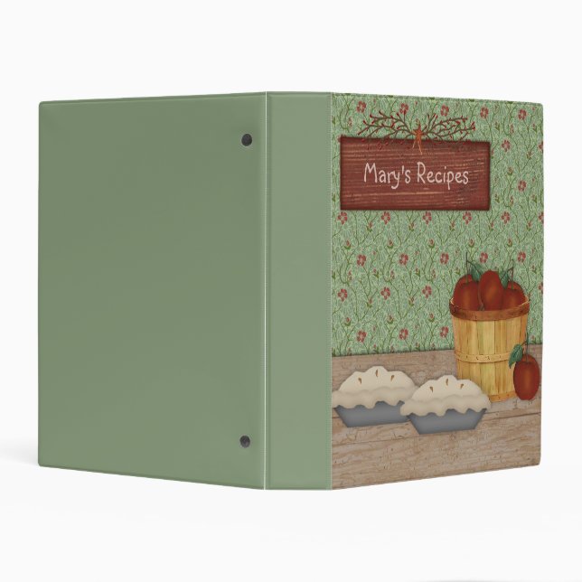 Custom Name Apple Pie Avery Mini Binder (Background)