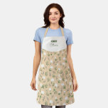 Custom Name Apron – Vanilla Floral Print