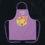 custom NAME Art class teacher Artist Apron<br><div class="desc">Add your name and change the background colors! 

Fantastic watercolor illustration hand painted in our studio. 
Unisex art apron for kids and/or adults. 
Use it at home,  in school or in your creative art class atelier.</div>