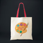 custom NAME Art teacher Art class gift Tote Bag<br><div class="desc">Add your name! Fantastic watercolor illustration hand painted in our studio. Unisex art bag for kids and/or adults. 
Use it at home,  in school or in your creative art class atelier.</div>