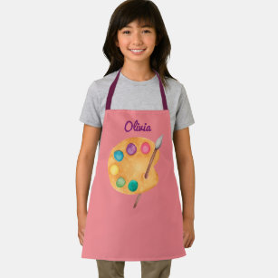 custom NAME Artist art palette paint kids apron 