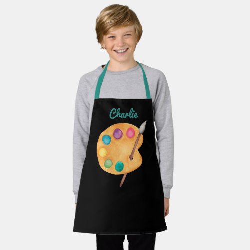 custom NAME Artist art palette paint kids apron 