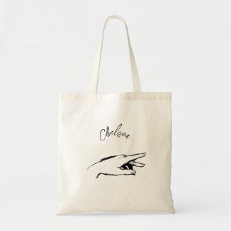 Custom Name Artsy Hand Tote Bag