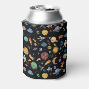 Custom Name Astronauts Planets Space Can Cooler