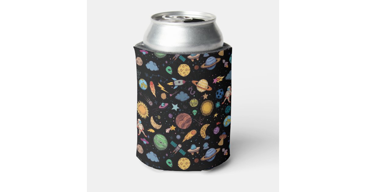 Space Can Custom Name Astronauts Planets Space Can Cooler | Zazzle