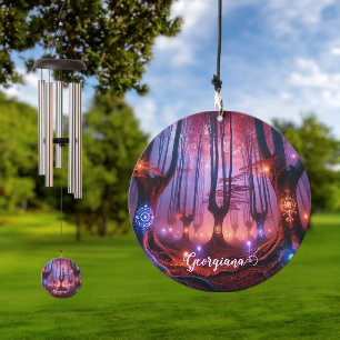 Custom Name Autumnal Enchanted Whimsigoth Forest Wind Chime