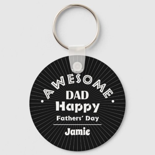 custom name awesome dad happy fathers day gift keychain