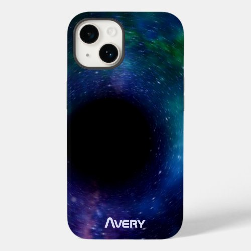 Custom Name Awesome Outer Space Black Hole Photo Case_Mate iPhone 14 Case